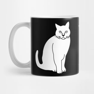 Cat with empty bowl Mug